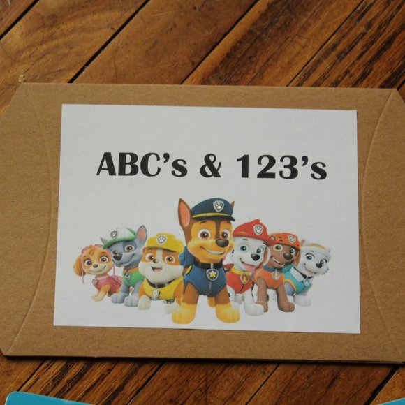 ❄️5/$25🎄Paw Patrol Handmade Flash Cards Alphabet & Numbers - Picture 4 of 4